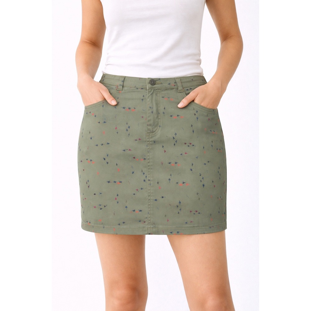 Arrow Print Skort‎ Nylon Stretch Hiking Travel Size 12 Eddie Bauer Women